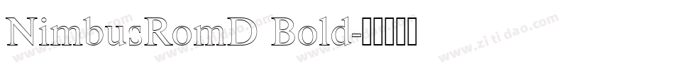 NimbusRomD Bold字体转换